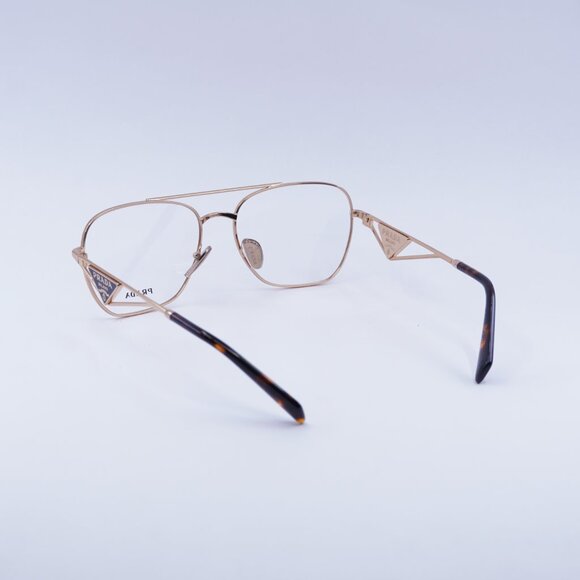 Prada PRB50V SVF1O1 Eyeglasses Rose Gold 59mm Aviator Frame - Picture 6 of 9